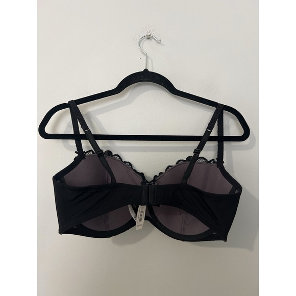 Adore Me Bra Women’s 36DDD Black Gray Lace Padded Underwire - Picture 4 of 14